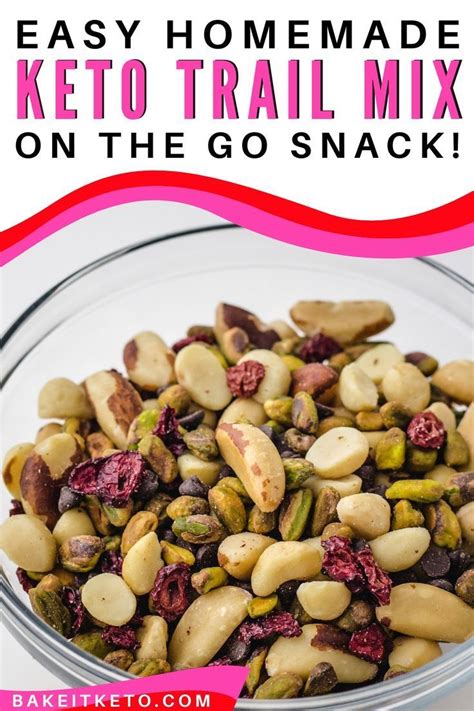 Easy on the go snack recipe for Keto trail mix! This is one of my best keto recipes that I come ...