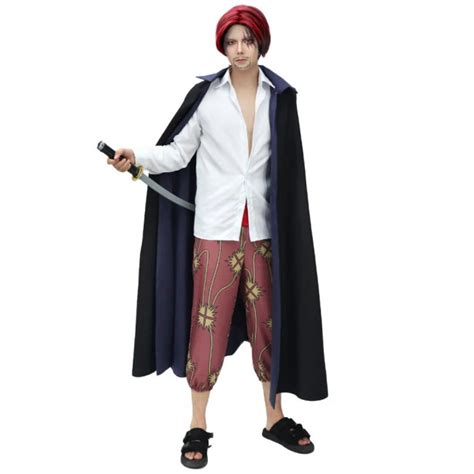 One Piece Shanks Costume - Reunion After Two Years Shanks Cosplay Full ...