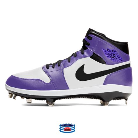 "Court Purple" Jordan 1 Retro Cleats – Stadium Custom Kicks