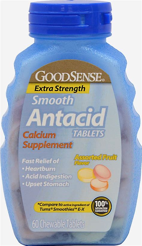 Over-the-Counter (OTC) Medicine: Smooth Antacid Tablets Assorted Fruit