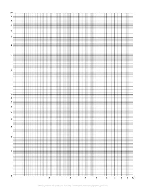 A4 Size Semi Log Graph Paper - Free Printable Paper