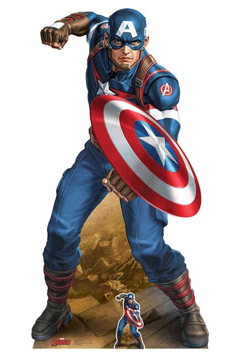 Captain America holding Vibranium Shield Marvel Legends Cardboard Cutout