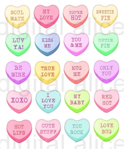 Your Personalized CANDY CONVERSATION HEARTS Personalized - Etsy