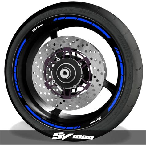 Suzuki SV1000 Accesories & Vinyls wheel sticker stripes with logos