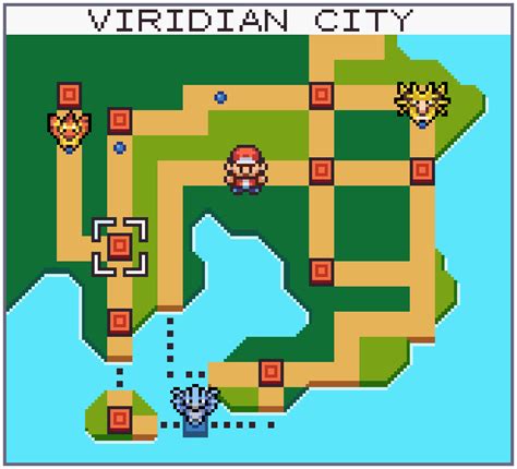 Had a lot of fun reworking the kanto map from pokemon Gold/Silver! : r/PixelArt