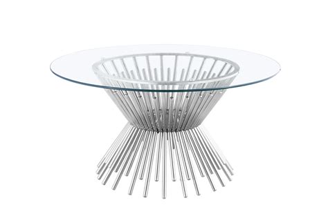 Modern Chrome Dining Table - Arrow Furniture