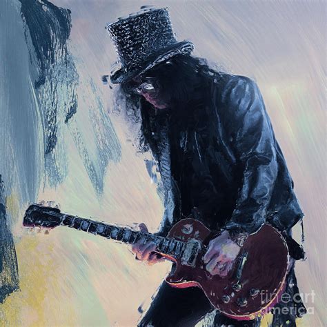 Slash musician 01 Painting by Gull G - Pixels