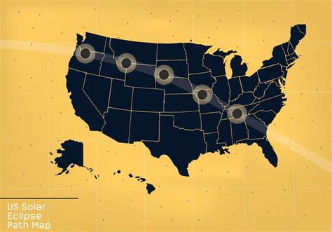 US Solar Eclipse Path Map Vector svg | UIDownload