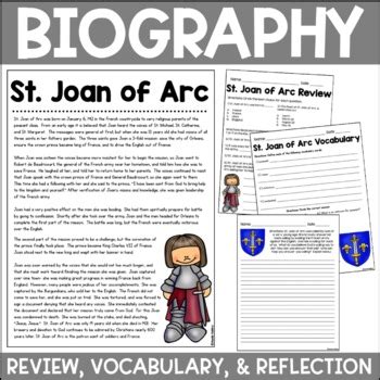 St. Joan of Arc Biography & Activities by Adventures of a 4th Grade ...