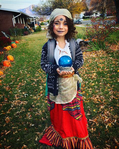 Gypsy / fortune teller kids Halloween costume 🖤🔮🖤🔮🖤🔮🖤🔮🖤🔮🖤🔮 Halloween Outfits For Kids, Halloween ...