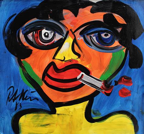 Peter Robert Keil - Portrait of Woman Smoking at 1stDibs