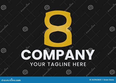 8 Logo with Gold Color stock photo. Illustration of seamless - 263963820