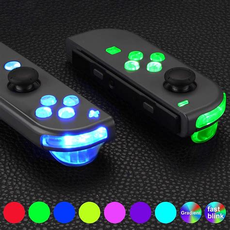 Nintendo Switch Joy Cons with LED Lights Clear Buttons | Etsy