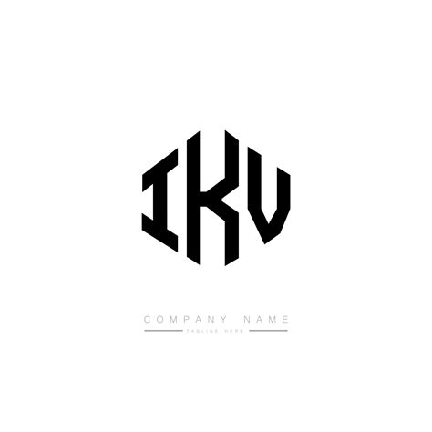 diseño de logotipo de letra ikv con forma de polígono. Diseño de ...