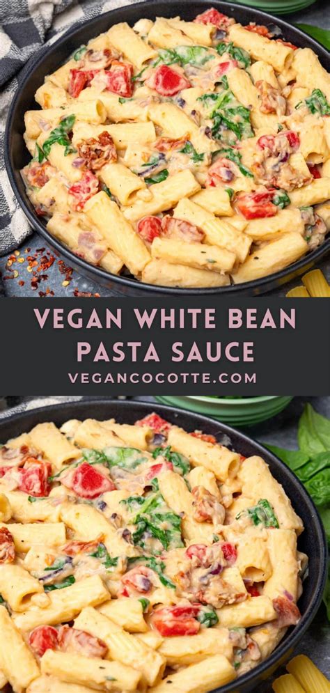 Vegan White Bean Pasta Sauce - Vegan Cocotte