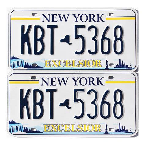 2023 New York Excelsior Pair #KBT5368 | Real License Plates