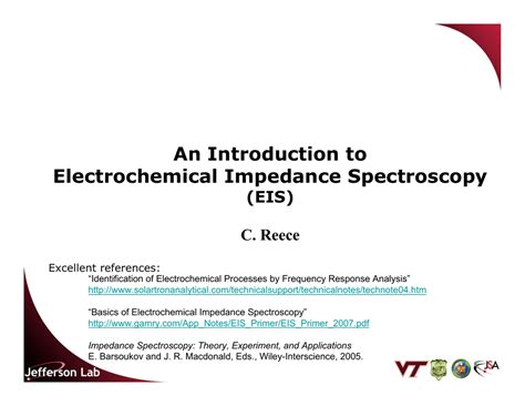 An Introduction to Electrochemical Impedance Spectroscopy