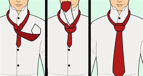 Neckties: Four-in-hand and Windsor knot