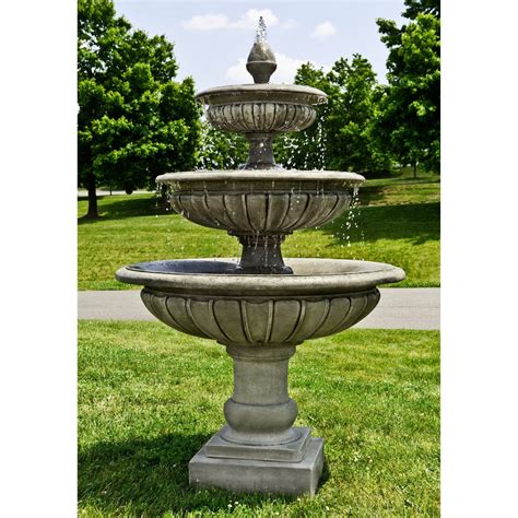 Three Tier Longvue Outdoor Water Fountain