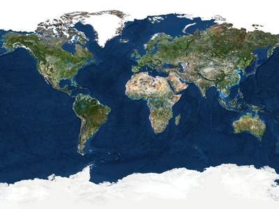 'Whole Earth Map' Photographic Print - PLANETOBSERVER | AllPosters.com