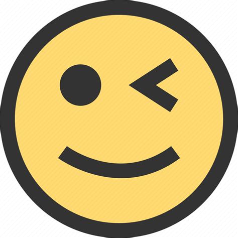 Blink, emoji, emojis, eye, face, faces, smile icon - Download on Iconfinder