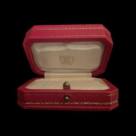 Red Vintage Leather Cartier Ring Box - Etsy