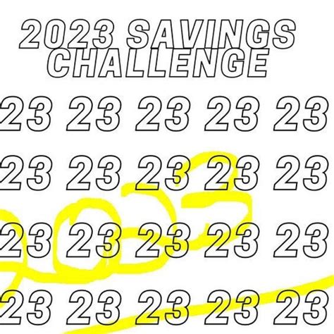 2023 Savings Challenge - Etsy