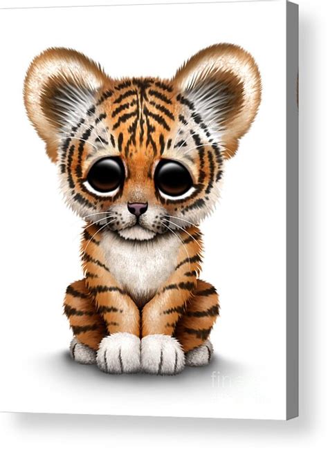 Cute Baby Tiger Cub Acrylic Print by Jeff Bartels