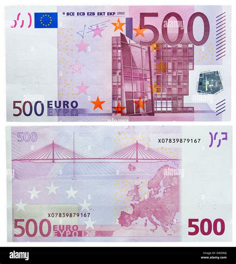 500 Euro banknote, Modern architecture and bridge, 2002 Stock Photo - Alamy