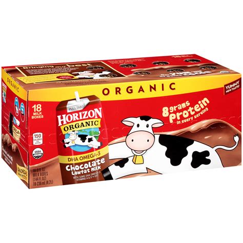 Horizon Organic Chocolate Milk Lowfat 18CT of 8oz Boxes | Garden Grocer