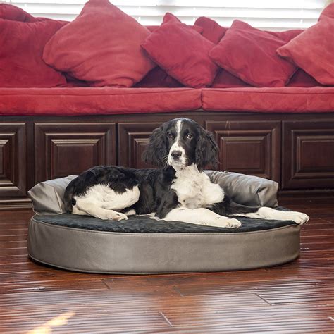 Integrity Bedding Memory Foam Joint Relief Orthopedic Leatherette Bolster Dog Pet Bed ** Check ...