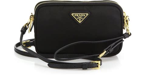 Prada Nylon Camera Bag in Black | Lyst