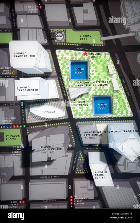 World Trade Center and Ground Zero map of Buildings - New york - USA ...