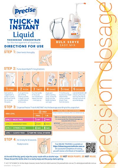 Mixing Instructions for Single/Bulk Serve – Precise