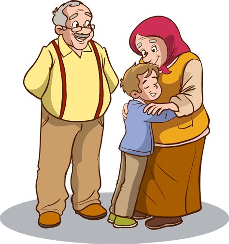 grandparents and grandchild vector illustration 12744332 Vector Art at Vecteezy