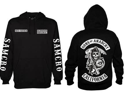 COWRIES AND SHELLS SONS OF ANARCHY REDWOOD ORIGINAL MEN OF MAYHEM REAPER QUALITY DELUXE PULLOVER ...