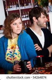 Bickering Frustrated Couple Sitting Coffee Table Stock Photo 54264874 | Shutterstock