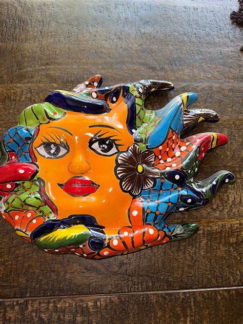 Talavera Sun Face Wall Decoration Multicolored - Etsy