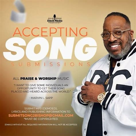 Submit Praise And Worship Music To Bishop Marvin Sapp