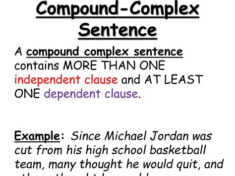 PPT - Compound and Complex Sentences PowerPoint Presentation, free ...