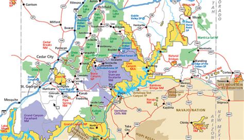 Printable Map Of Southern Utah National Parks