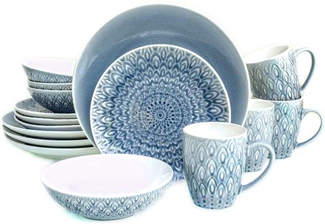 Euro Ceramica Peacock Dinnerware Set (16 Piece) – Only $29! - Pinching ...