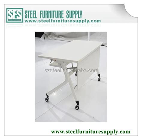 Folding Table With Wheels,Wooden Folding Table With Metal Flip Table ...