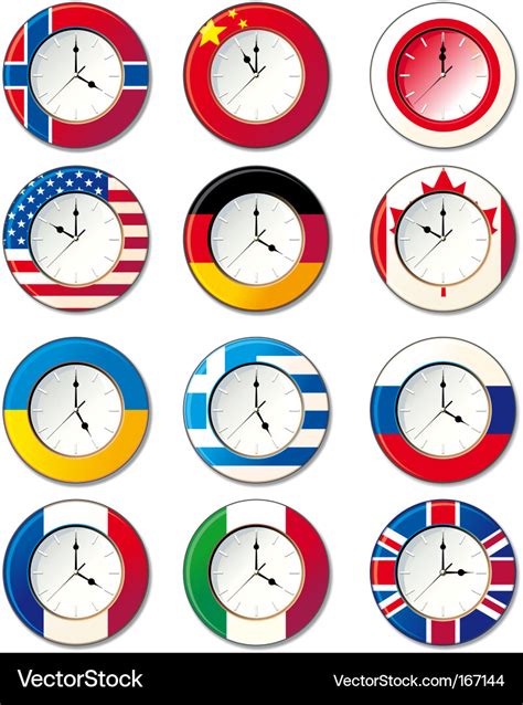 World clock Royalty Free Vector Image - VectorStock