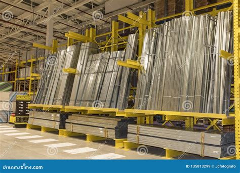 Warehouse of materials stock image. Image of warehouse - 135813299