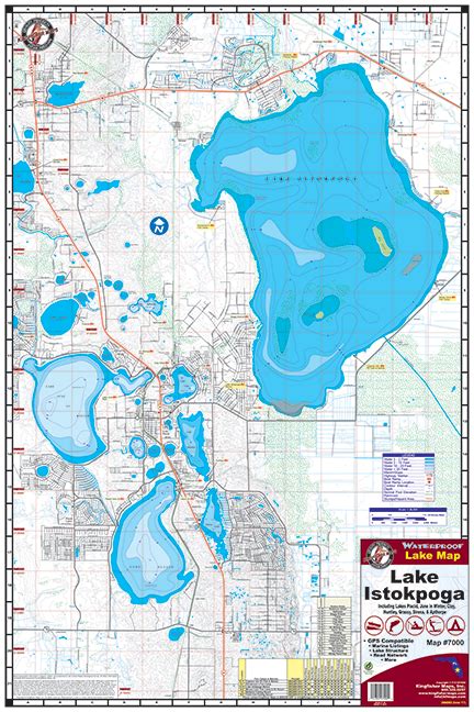 Lake Istokpoga Waterproof Map #7000 – Kingfisher Maps, Inc.