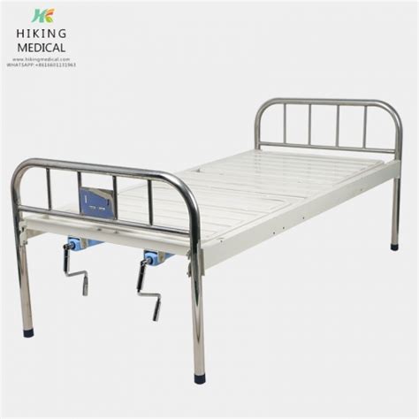 2 Cranks Manual Hospital Medical Antique White Iron Bed,Manual hospital bed