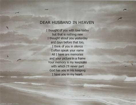 Missing husband in Heaven Quotes | DEAR HUSBAND IN HEAVEN MEMORIAL POEM ...