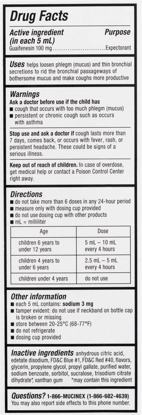 Mucinex Dosage Chart By Weight | Blog Dandk