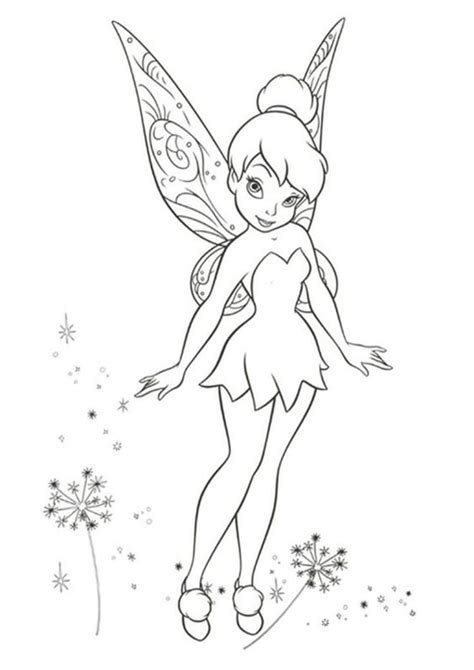 Tinkerbell Printable Coloring Pages - Printable Templates